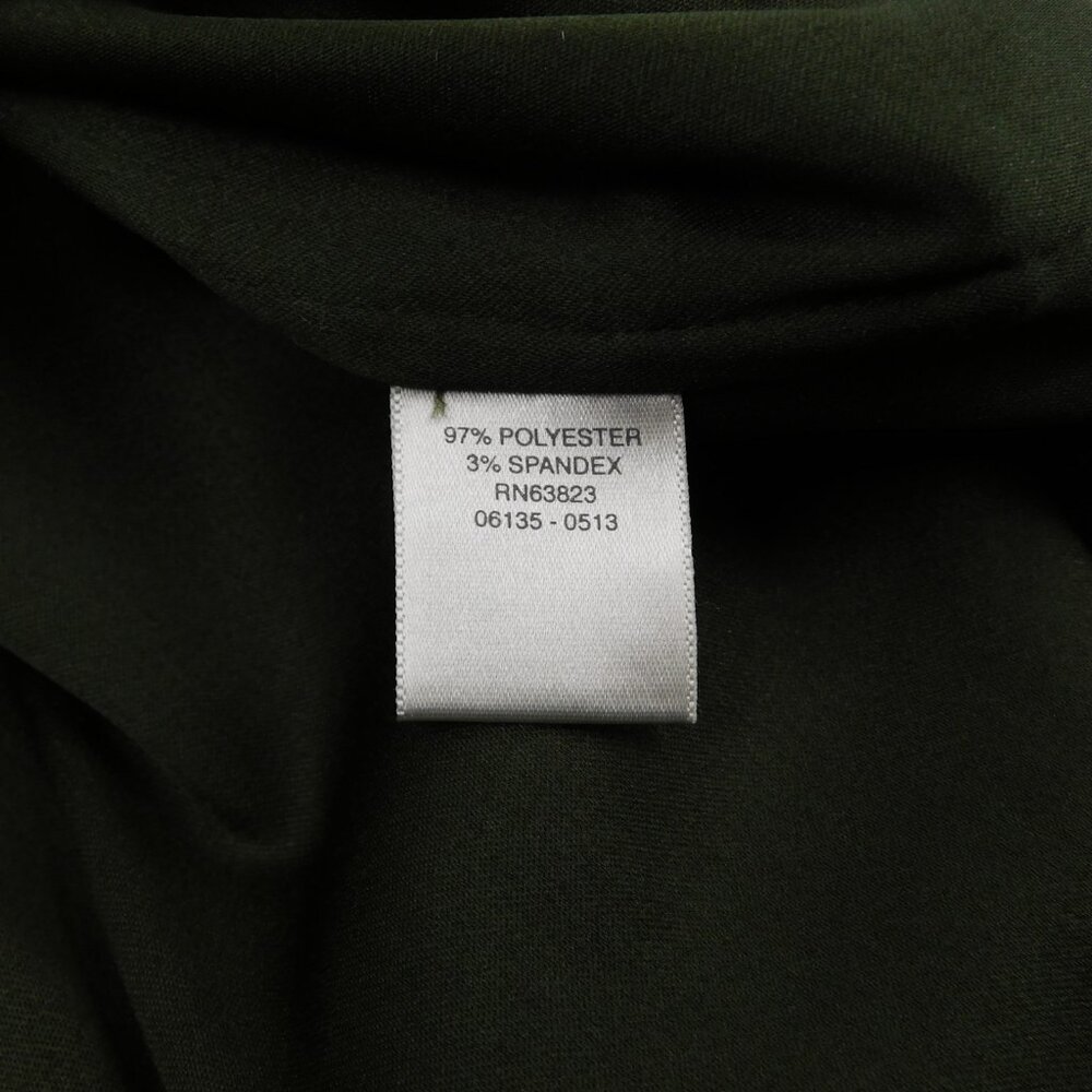 Christopher And Banks Women PXL Green Button Up Stretch Shirt Bird House Tree - Picture 9 of 10